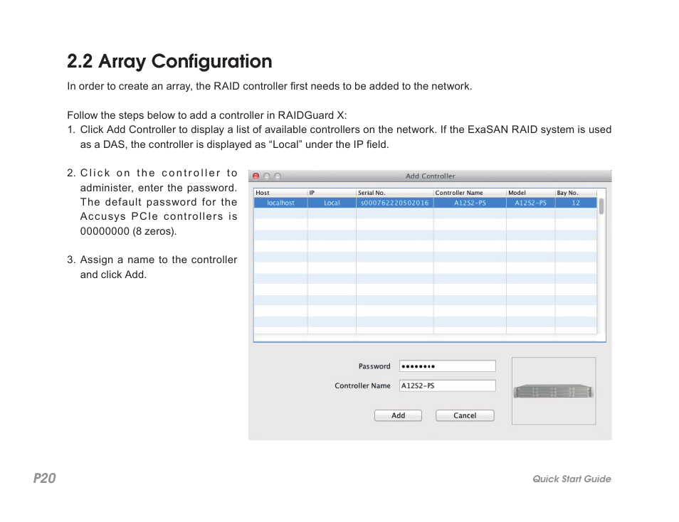 2 array configuration | Accusys ExaSAN A12S2-PS User Manual | Page 24 / 32