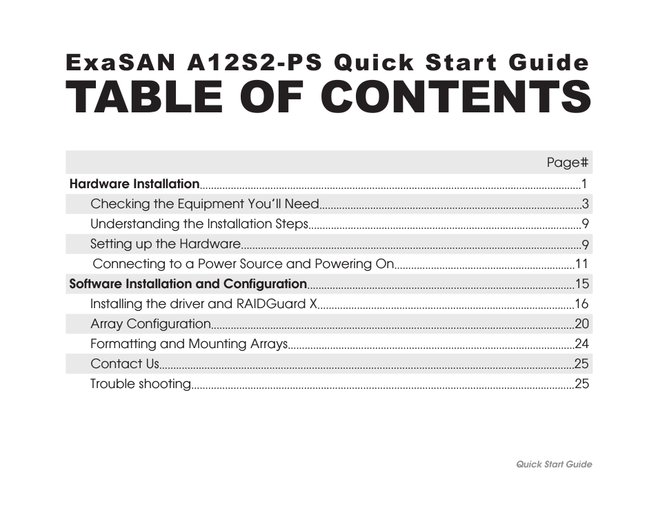 Accusys ExaSAN A12S2-PS User Manual | Page 4 / 32