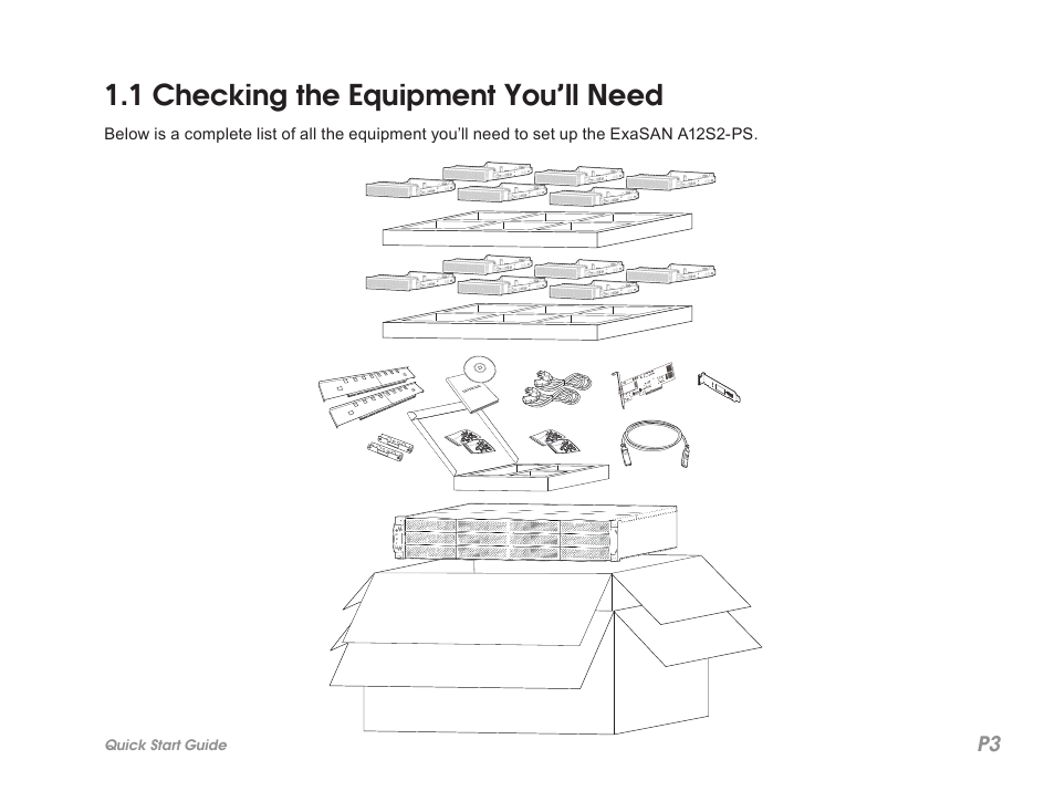 1 checking the equipment you’ll need | Accusys ExaSAN A12S2-PS User Manual | Page 7 / 32