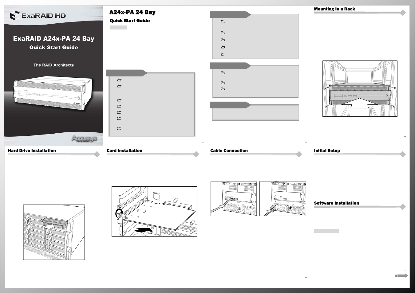 Accusys ExaRAID A24x-PA User Manual | 2 pages