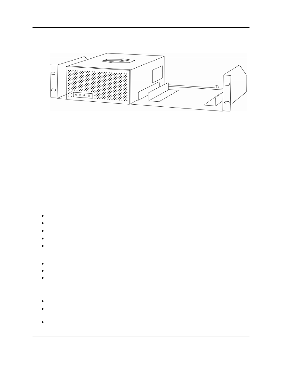 9 switch rack mount tray (optional), 10 ethernet switch for the private lan, 11 cat-5 cables for the private lan | 12 mac pro host systems and xsan software, 4 key features, Switch rack mount tray (optional) -6, Ethernet switch for the private lan -6, Cat-5 cables for the private lan -6, Mac pro host systems and xsan software -6, Key features -6 | Accusys ExaSAN SW-08 User Manual | Page 15 / 89