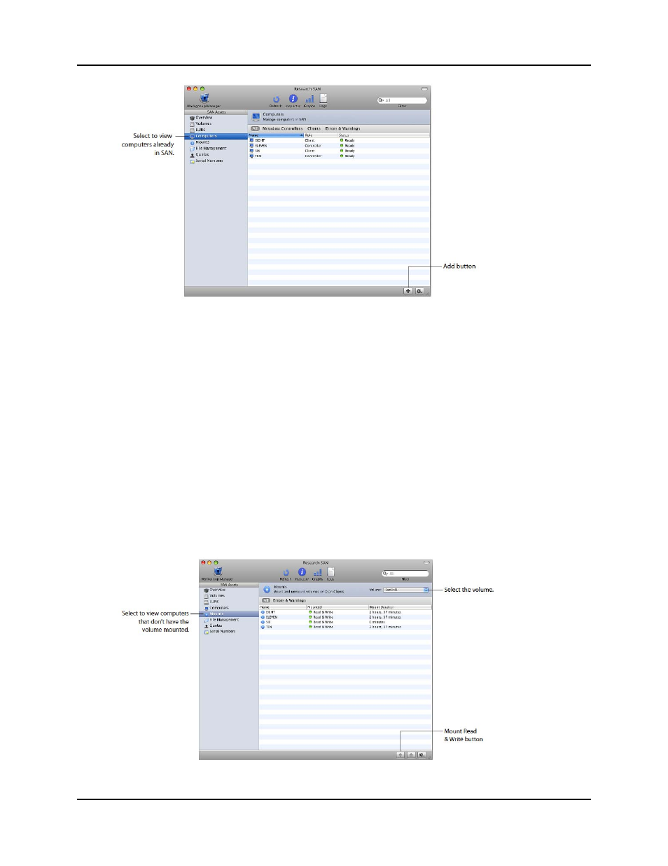 2 mounting a volume on a client, Mounting a volume on a client -24 | Accusys ExaSAN SW-08 User Manual | Page 75 / 89