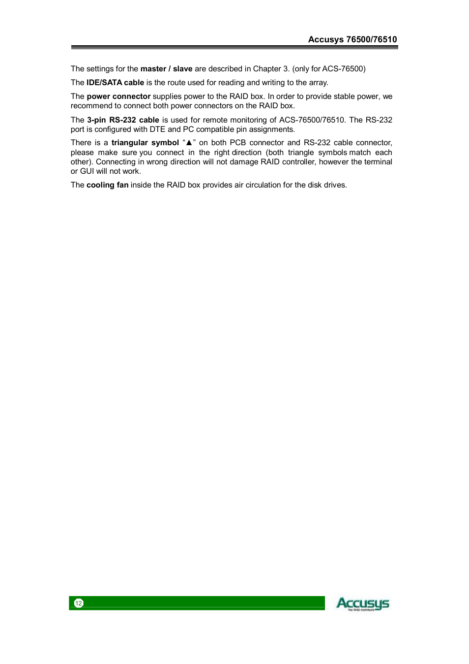 Accusys ACS-76510 User Manual | Page 12 / 34