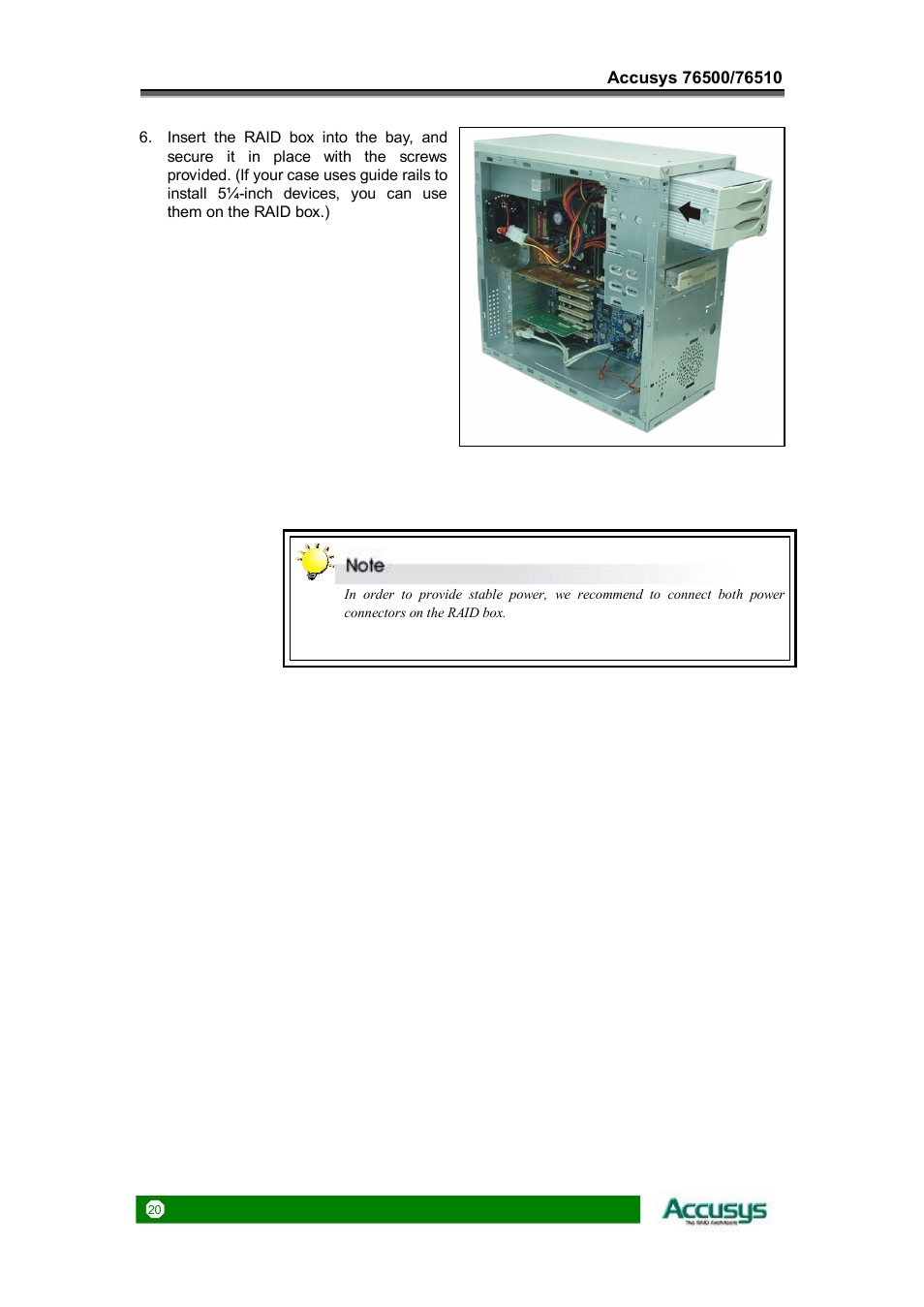 Accusys ACS-76510 User Manual | Page 20 / 34