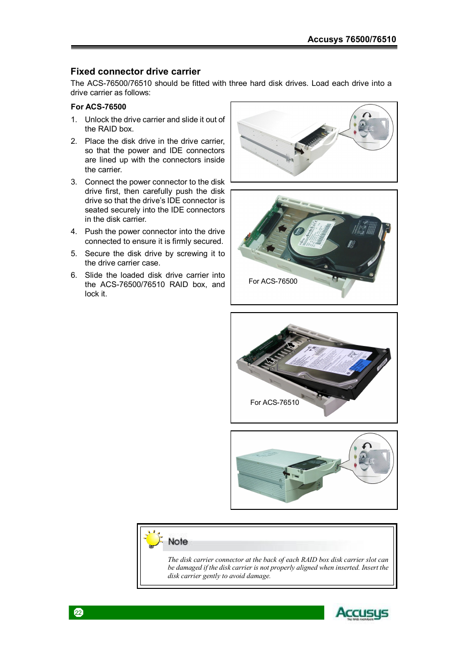 Accusys ACS-76510 User Manual | Page 22 / 34