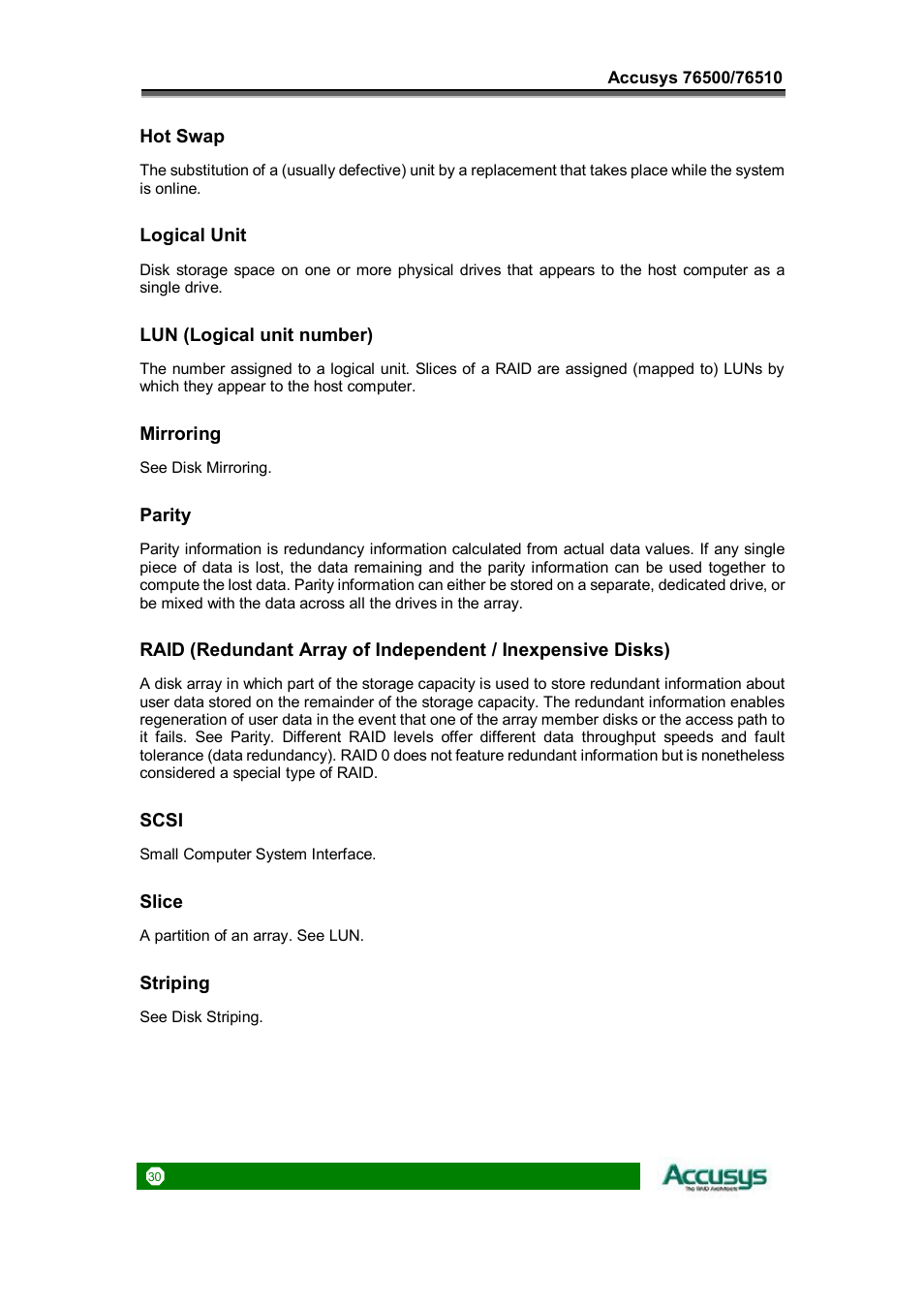 Accusys ACS-76510 User Manual | Page 30 / 34