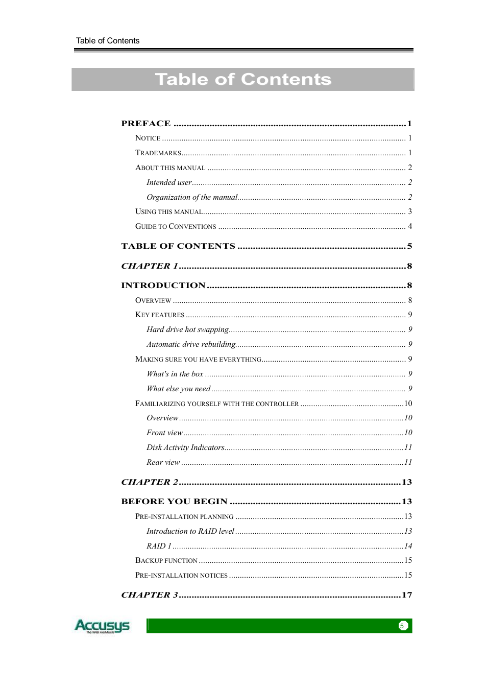 Accusys ACS-76510 User Manual | Page 5 / 34