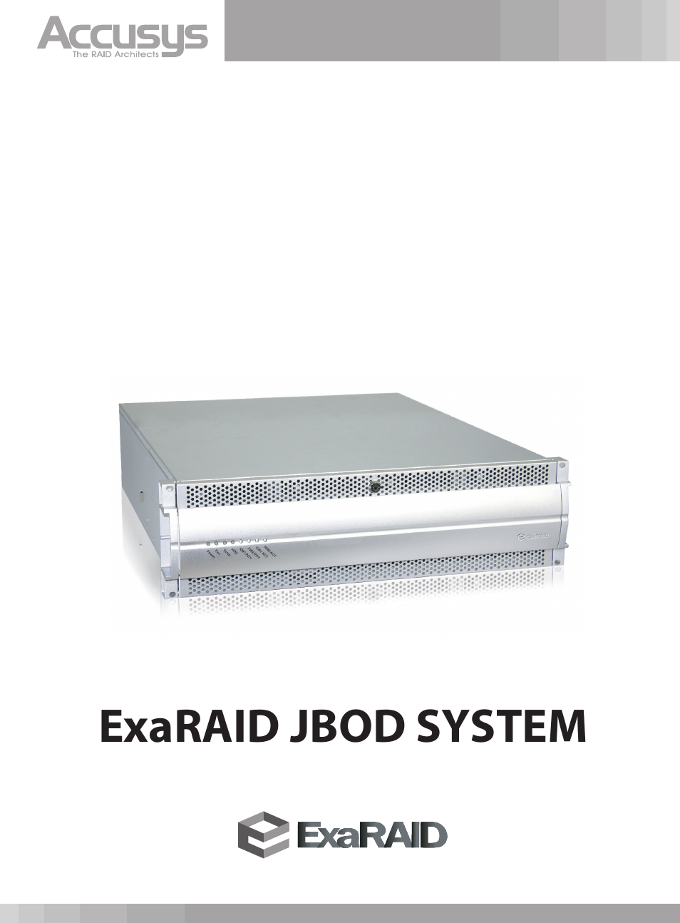 Exaraid jbod system, Quick start guide | Accusys ExaRAID A24U-SJ User Manual | Page 2 / 34