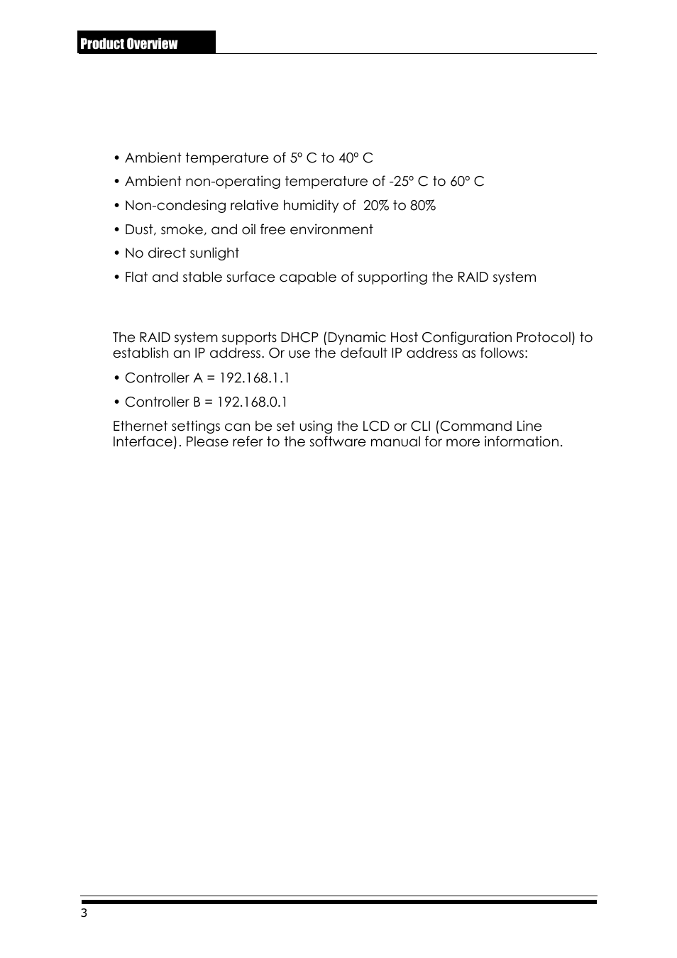 2 system requirements, Operating environment, Ethernet settings | Accusys ExaRAID A24U-SS User Manual | Page 10 / 53