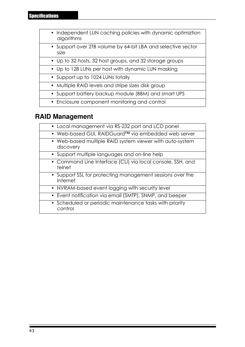 Raid management | Accusys ExaRAID A24U-SS User Manual | Page 50 / 53