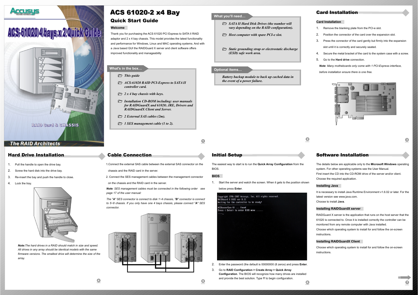 Accusys ACS 61020-2 x4 User Manual | 2 pages