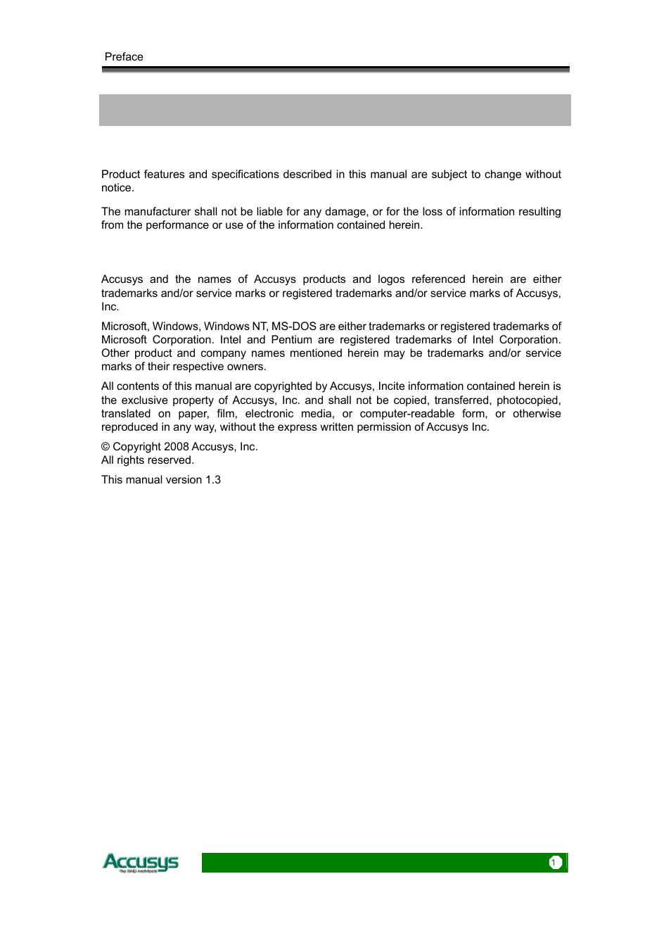Accusys ACS-75170 User Manual | 29 pages