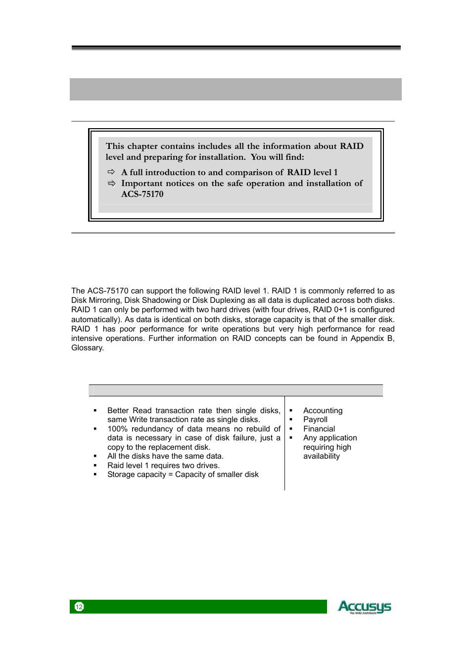Accusys ACS-75170 User Manual | Page 12 / 29