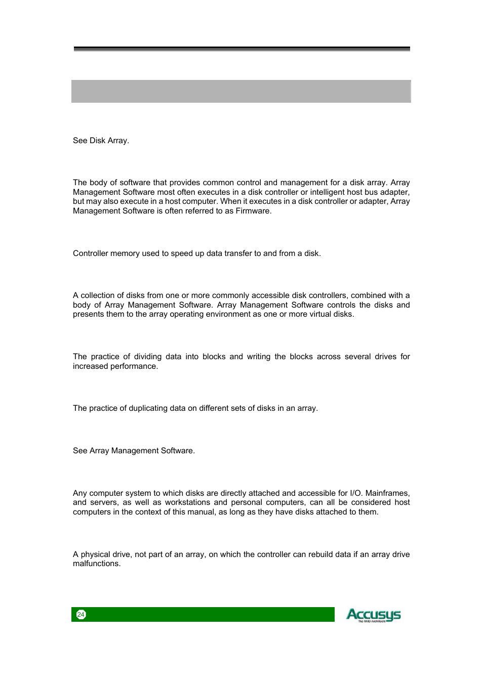 Accusys ACS-75170 User Manual | Page 24 / 29