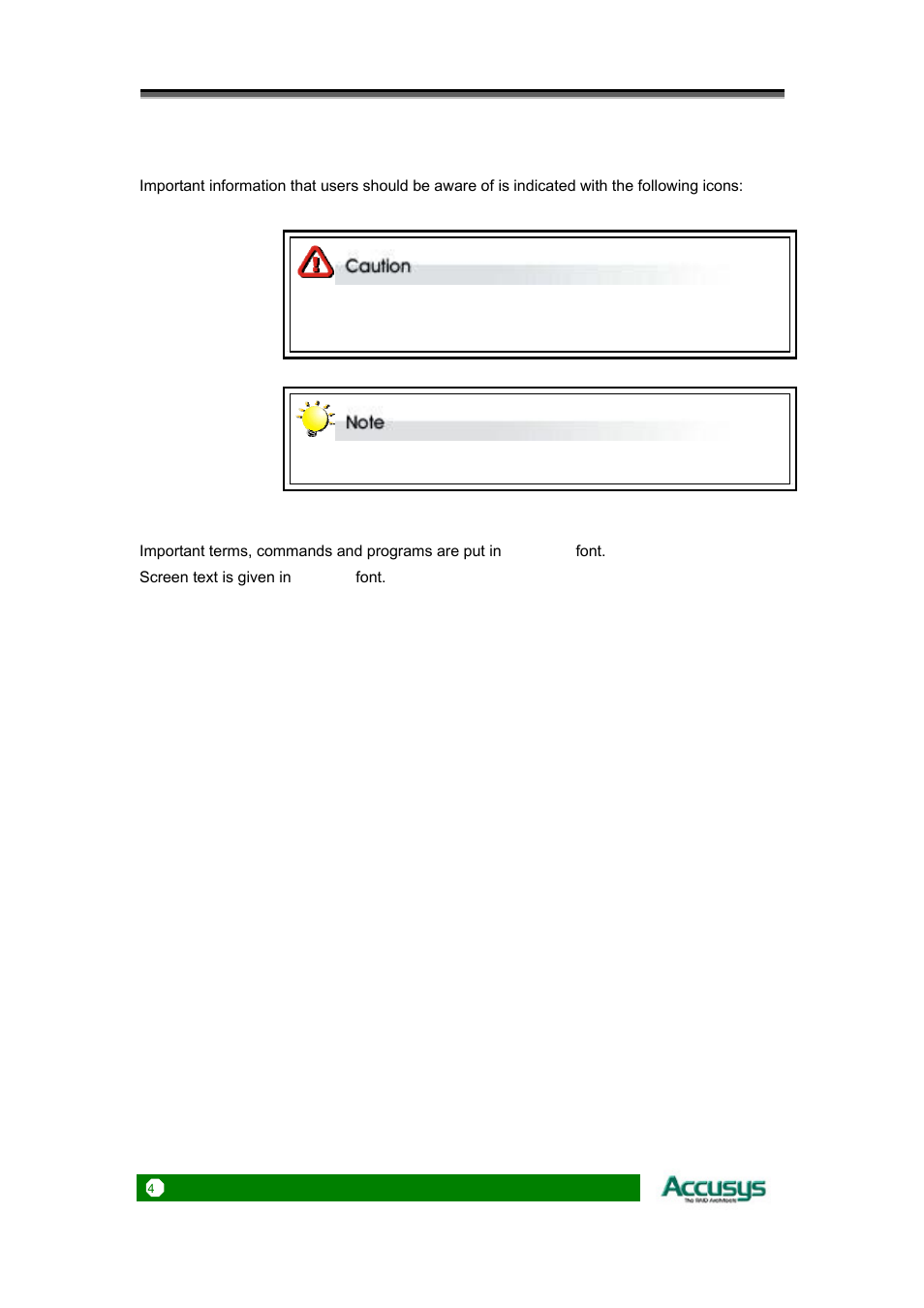 Guide to conventions | Accusys ACS-75170 User Manual | Page 4 / 29