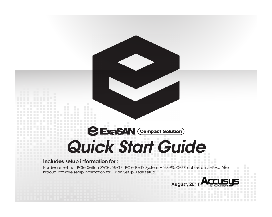 Accusys ExaSAN SW-08 User Manual | 40 pages