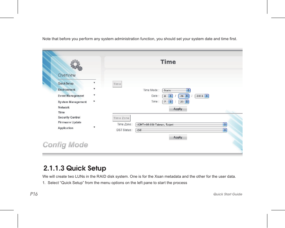 3 quick setup | Accusys ExaSAN SW-08 User Manual | Page 18 / 40