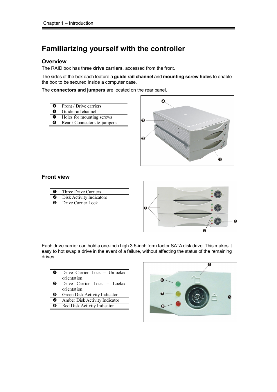 Familiarizing yourself with the controller | Accusys ACS-76130 User Manual | Page 9 / 31