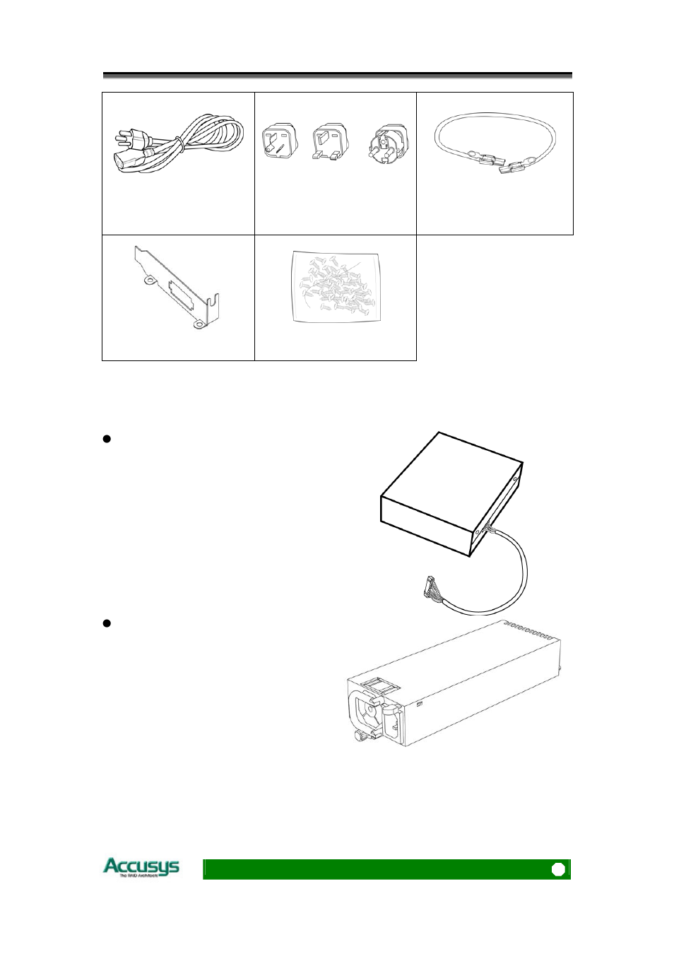 Optional items | Accusys ExaSAN A08S-PS User Manual | Page 11 / 38