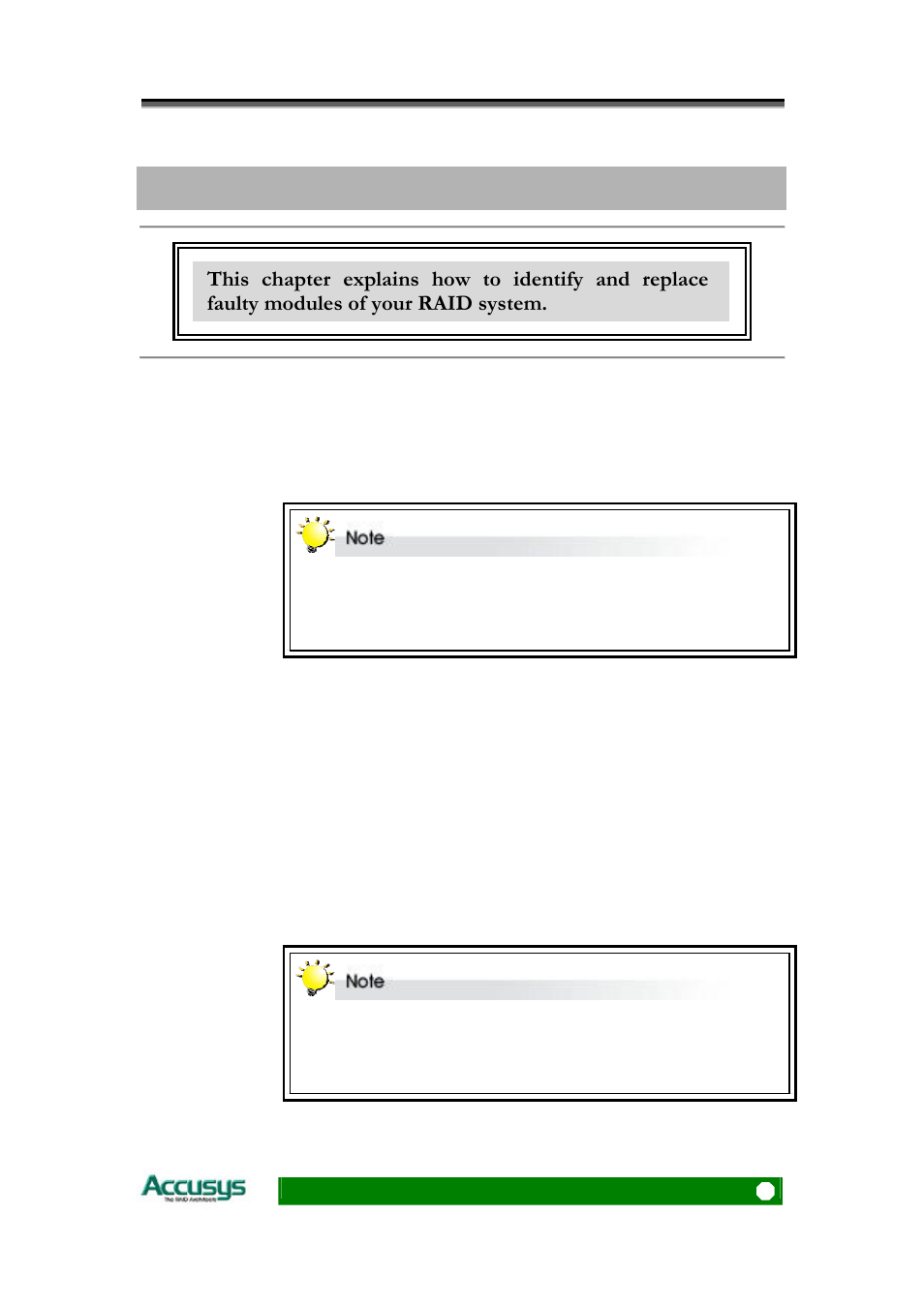 Chapter 7 maintenance, Replacing a disk | Accusys ExaSAN A08S-PS User Manual | Page 29 / 38