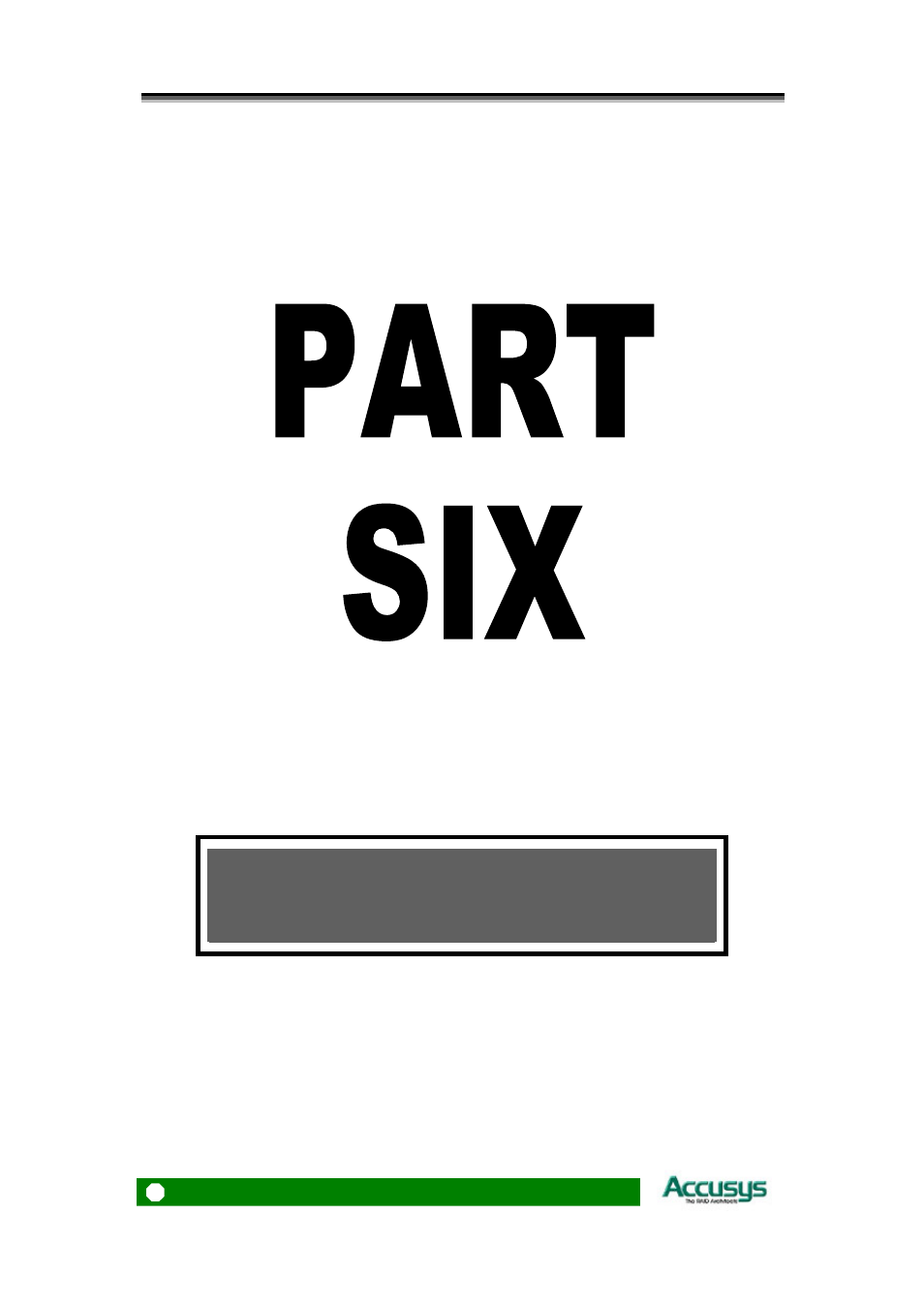 Part six appendices, Appendices | Accusys ExaSAN A08S-PS User Manual | Page 32 / 38