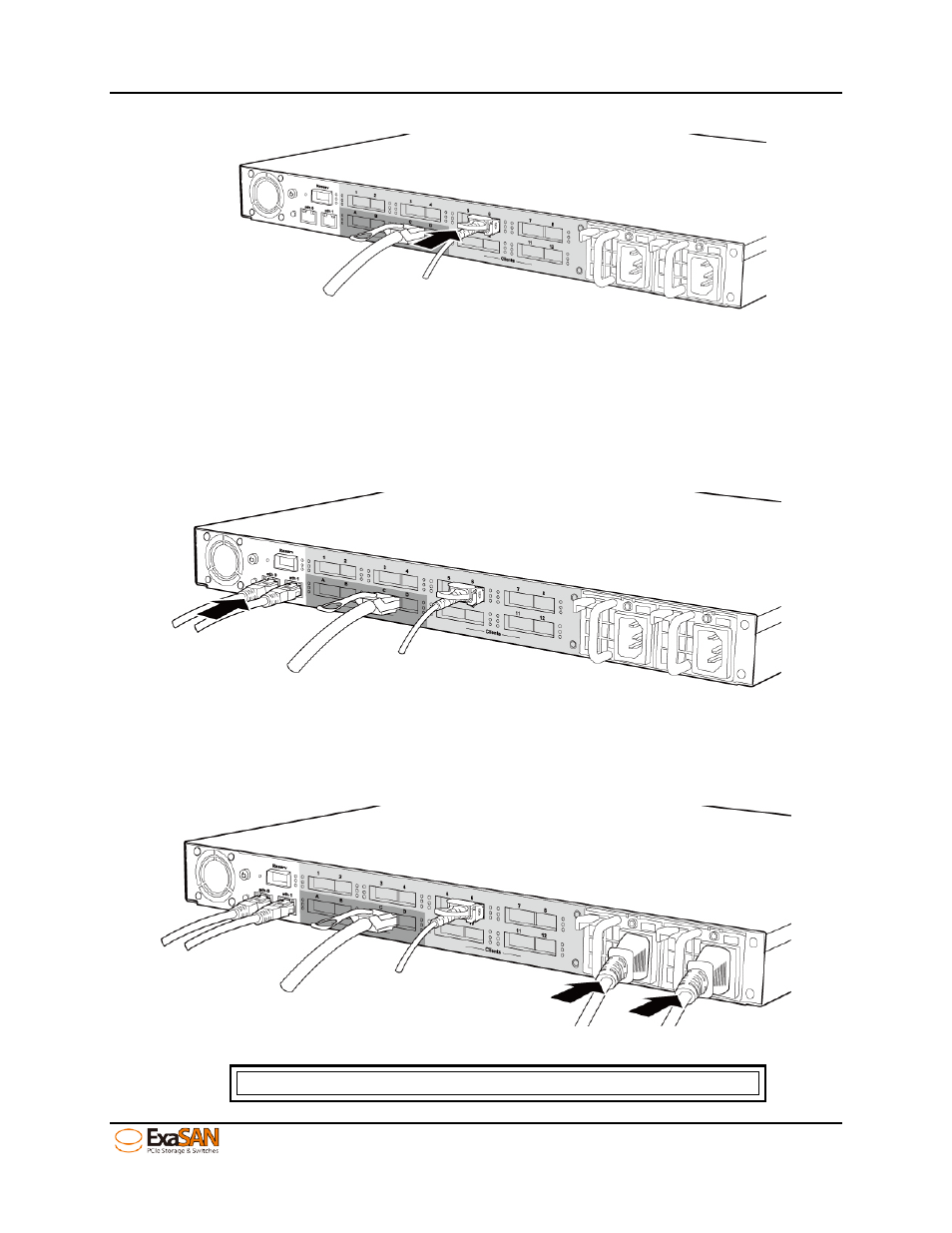 4 connecting the switch lan and power cord, Connecting the switch lan and power cord | Accusys ExaSAN SWF16 User Manual | Page 37 / 107