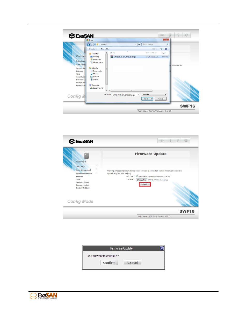 Figure 64: clicking “apply | Accusys ExaSAN SWF16 User Manual | Page 64 / 107