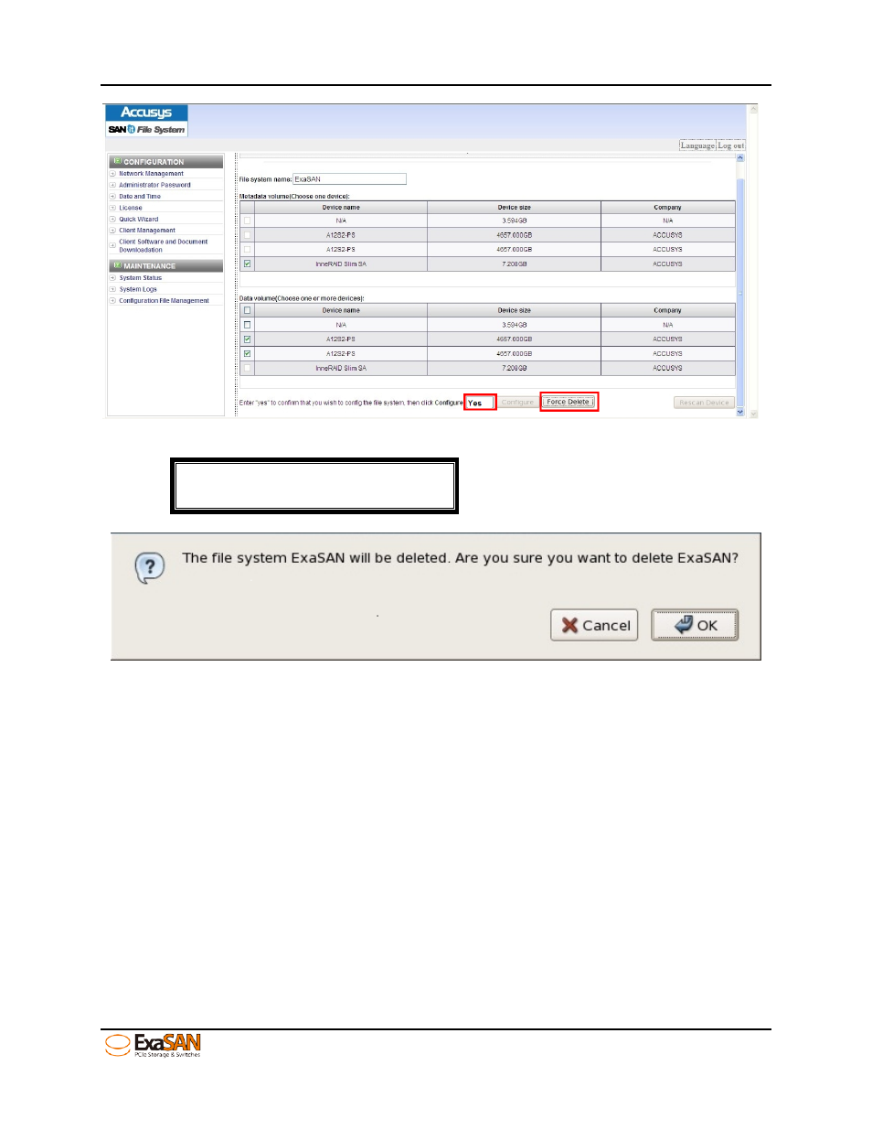 Warning | Accusys ExaSAN SWF16 User Manual | Page 75 / 107