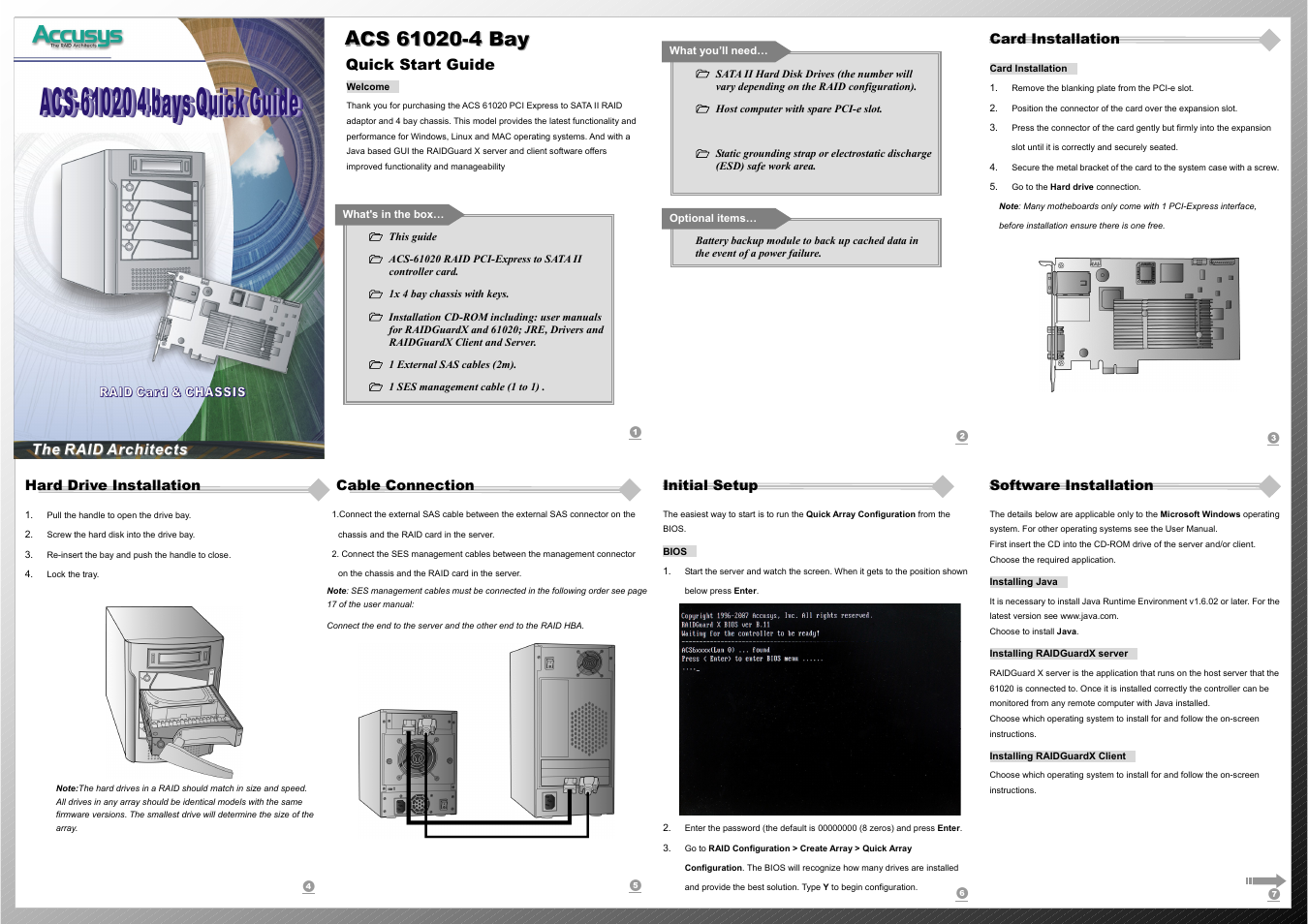 Accusys ACS 61020-4 User Manual | 2 pages