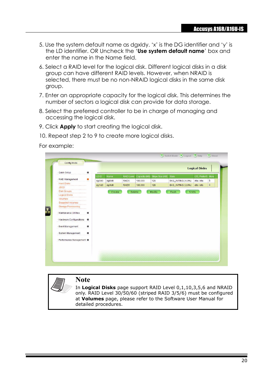 Accusys ExaRAID A16U-IS User Manual | Page 22 / 40
