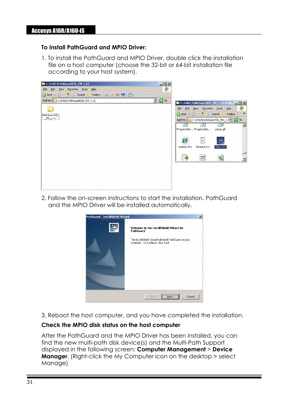 Accusys ExaRAID A16U-IS User Manual | Page 33 / 40