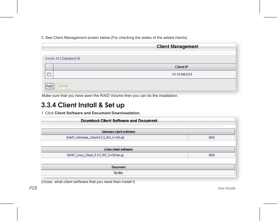 4 client install & set up | Accusys ExaSAN SW08-Q4 User Manual | Page 30 / 44