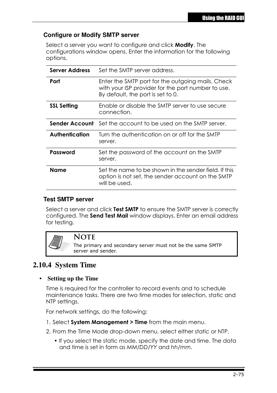 4 system time | Accusys ExaRAID GUI User Manual | Page 115 / 369