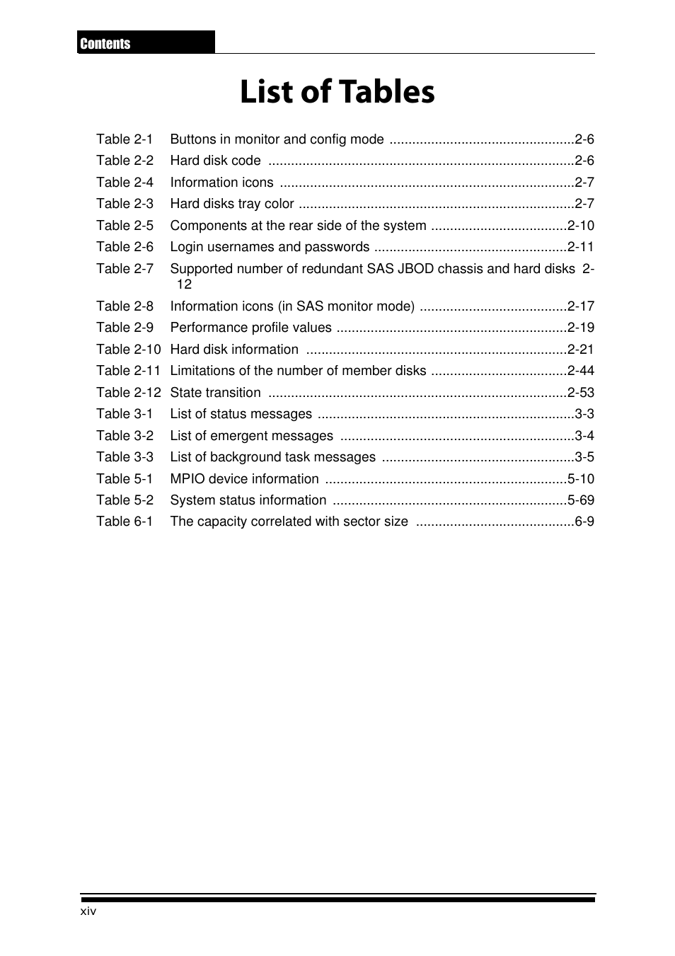 Acs82410lot.pdf, List of tables | Accusys ExaRAID GUI User Manual | Page 14 / 369