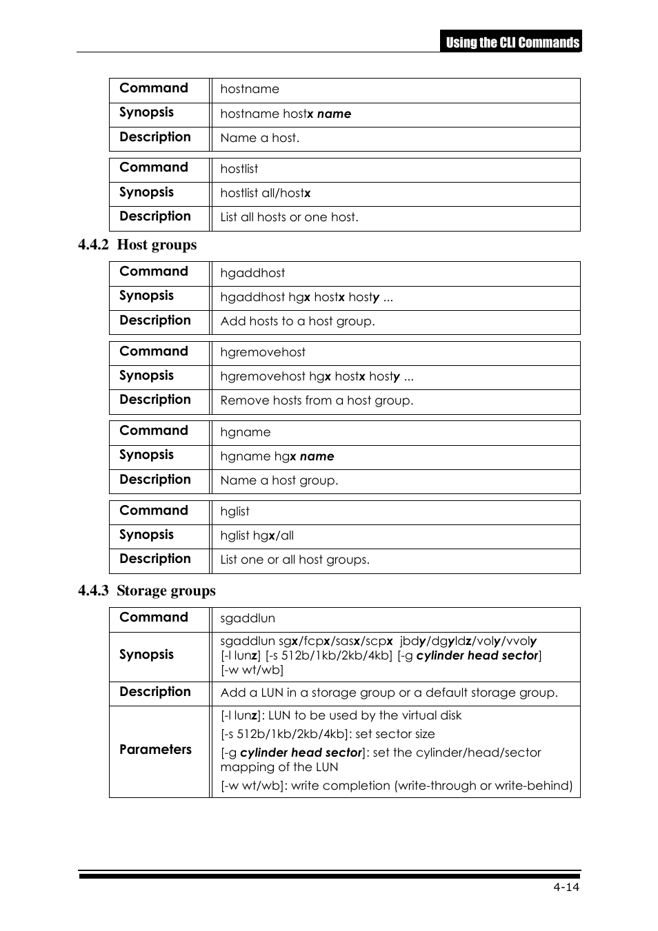 2 host groups, 3 storage groups, 2 host groups 4.4.3 storage groups | Accusys ExaRAID GUI User Manual | Page 145 / 369