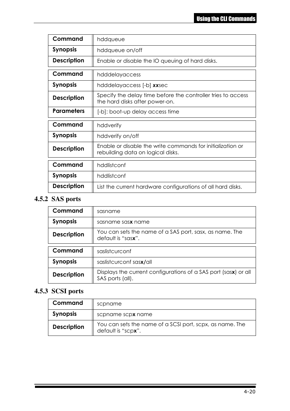 2 sas ports, 3 scsi ports, 2 sas ports 4.5.3 scsi ports | Accusys ExaRAID GUI User Manual | Page 151 / 369
