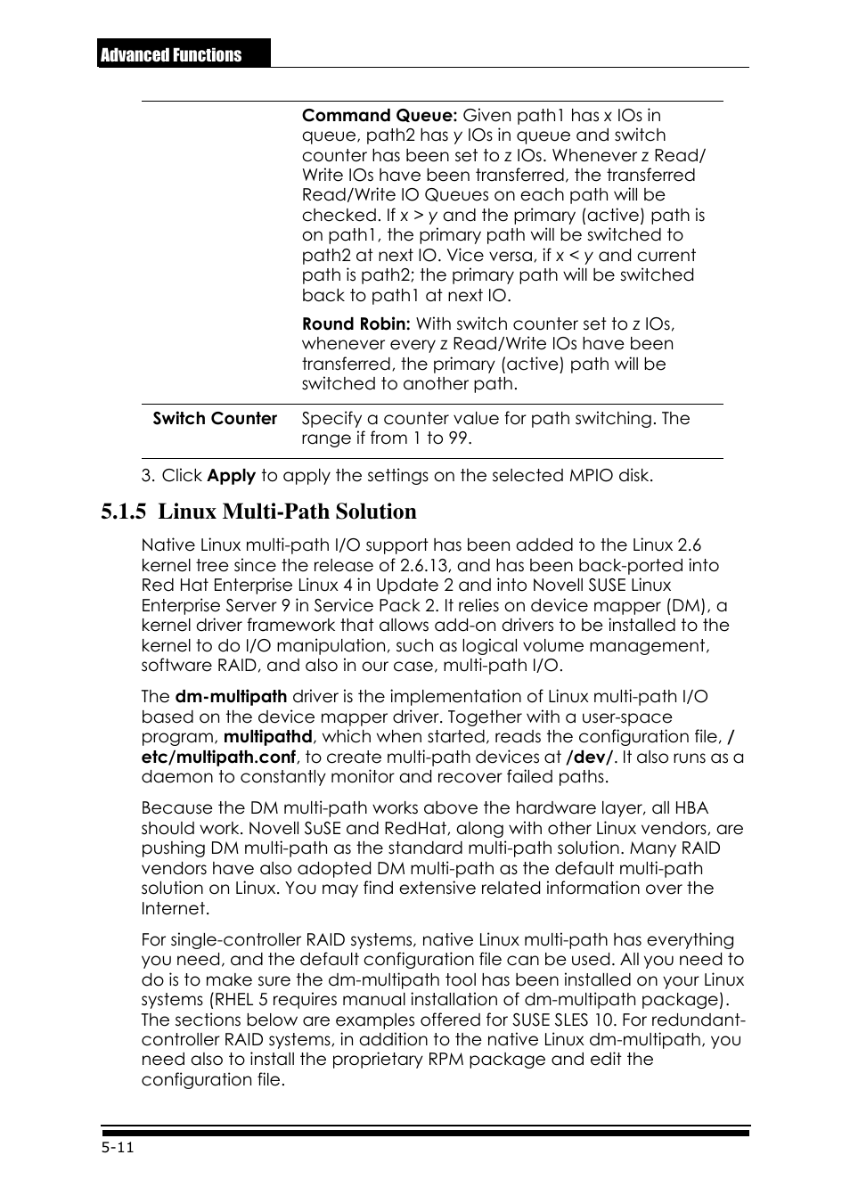5 linux multi-path solution | Accusys ExaRAID GUI User Manual | Page 184 / 369