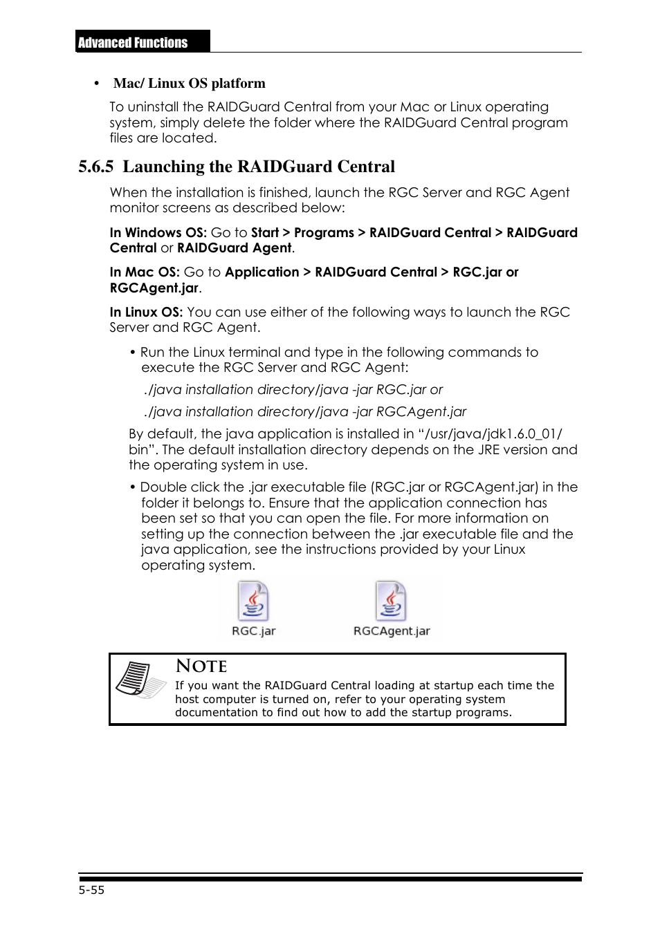 5 launching the raidguard central | Accusys ExaRAID GUI User Manual | Page 228 / 369