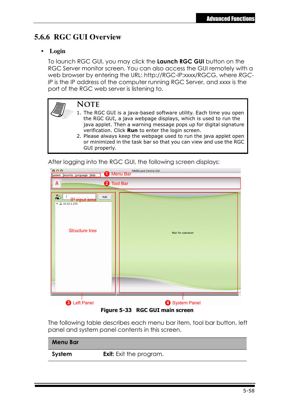 6 rgc gui overview | Accusys ExaRAID GUI User Manual | Page 231 / 369
