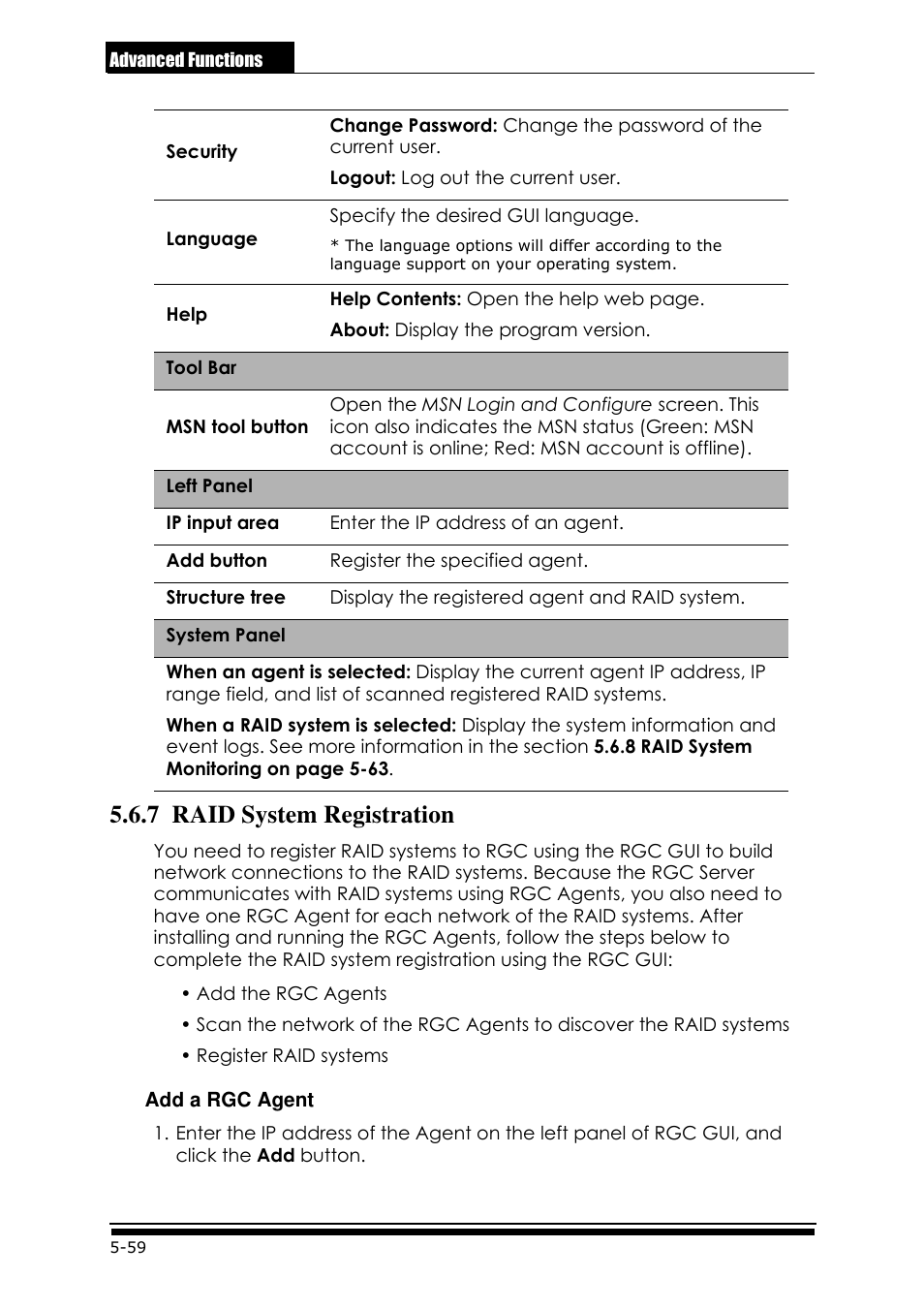 7 raid system registration | Accusys ExaRAID GUI User Manual | Page 232 / 369
