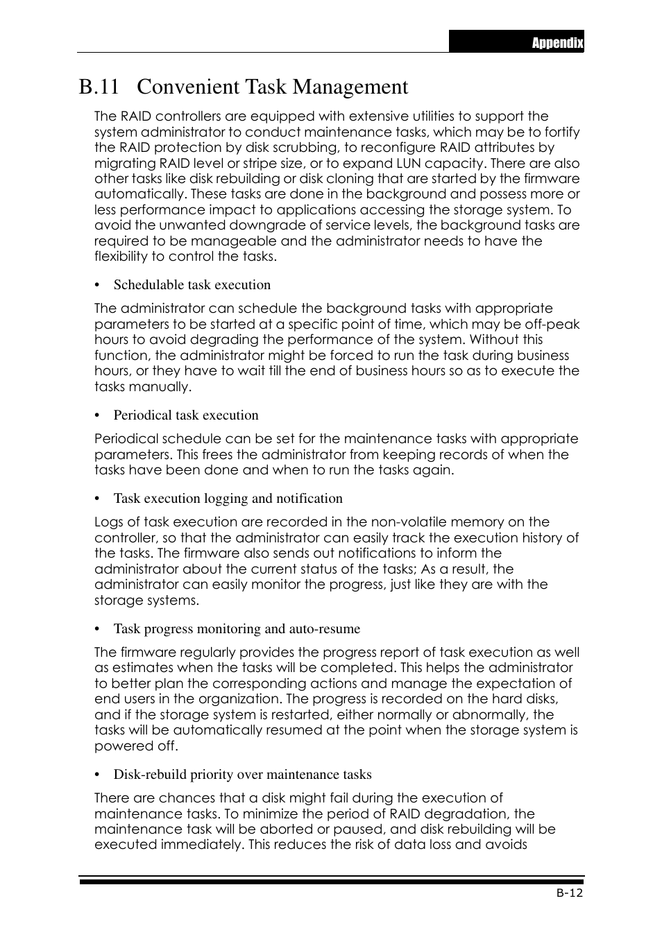 B.11 convenient task management | Accusys ExaRAID GUI User Manual | Page 281 / 369