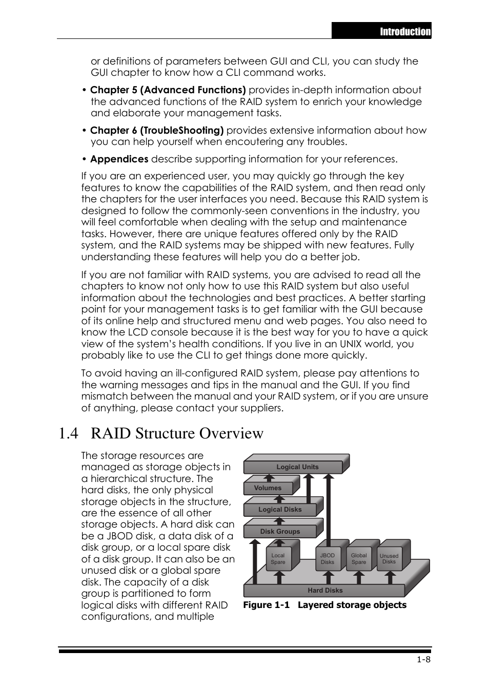 4 raid structure overview, Introduction | Accusys ExaRAID GUI User Manual | Page 33 / 369
