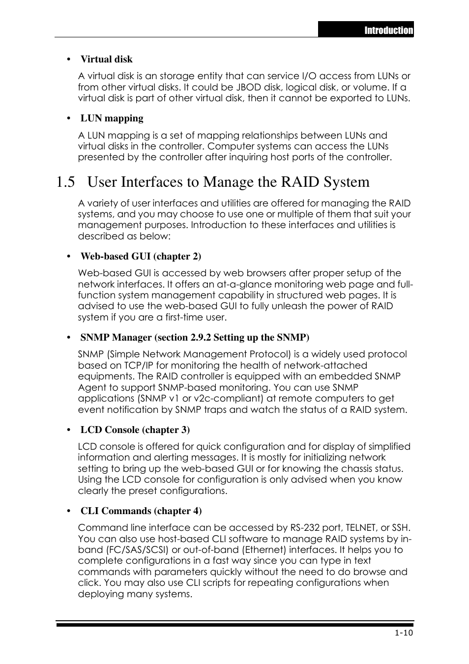 5 user interfaces to manage the raid system | Accusys ExaRAID GUI User Manual | Page 35 / 369