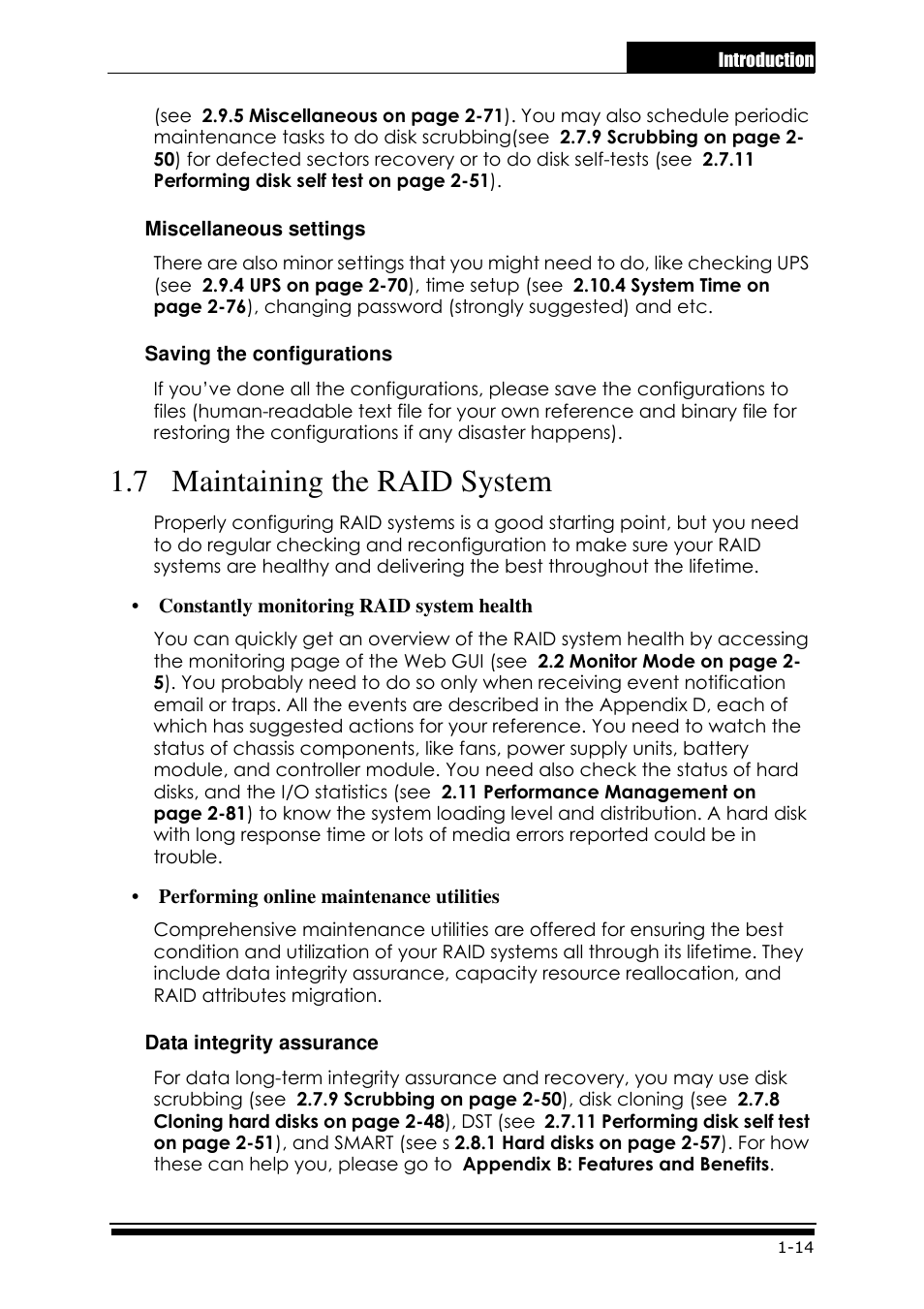 7 maintaining the raid system | Accusys ExaRAID GUI User Manual | Page 39 / 369