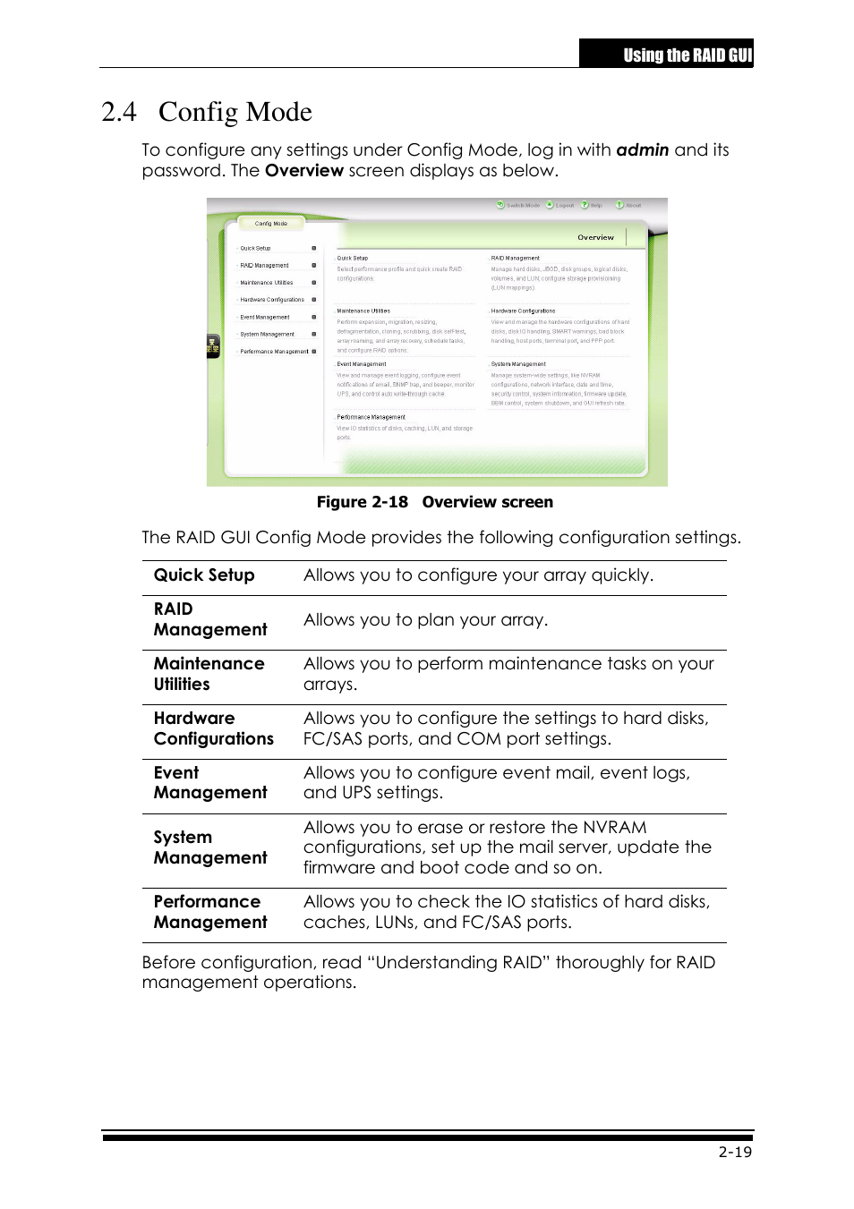4 config mode | Accusys ExaRAID GUI User Manual | Page 59 / 369