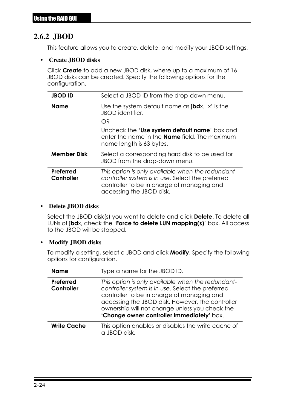 2 jbod | Accusys ExaRAID GUI User Manual | Page 64 / 369