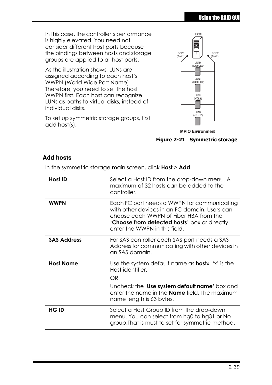 Add hosts, Using the raid gui | Accusys ExaRAID GUI User Manual | Page 79 / 369