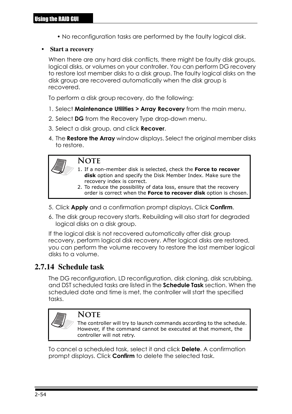 14 schedule task | Accusys ExaRAID GUI User Manual | Page 94 / 369