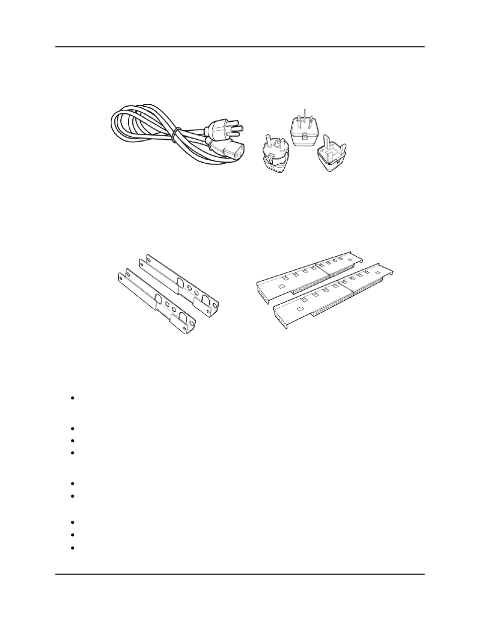 5 power cord & power convertors, 6 rail and rail extender, 4 key features | Power cord & power convertors, Rail and rail extender, Key features | Accusys ExaSAN A12S2-PS User Manual | Page 13 / 114