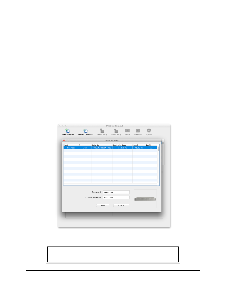 1 adding and removing controllers, Adding and removing controllers | Accusys ExaSAN A12S2-PS User Manual | Page 56 / 114